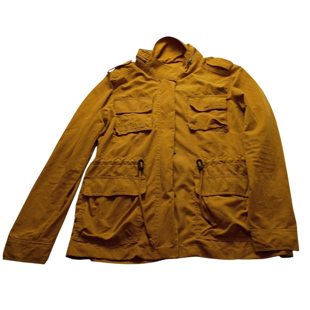 Love Tree Utility Jacket Women's Medium Mustard Yellow Cargo Anorak Coat M NWOT